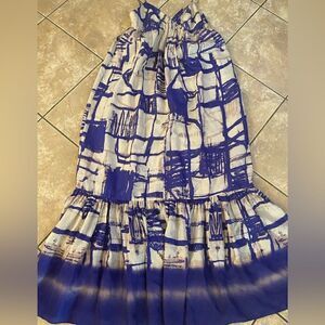 Isabella Sinclair Anthropologie 6 Silk Maxi Dress